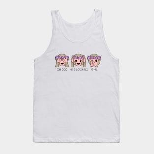 Monkey Emoji Tank Top